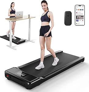 SupeRun Walking Pad, 2024 Newest Walking Pad Treadmill, 2 in 1 Under Desk Treadmill for Home Office, Portable Walking Treadmill with Remote Control LED Display Installation Free