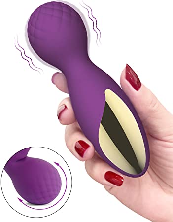 Mini Wand Massager - BOMBEX Mini Q, Rechargeable Personal Massage Wand, 12X Speeds Cordless Portable Deep Tissue Massager for Back Neck Shoulder, Sports Recovery (Charming Purple)