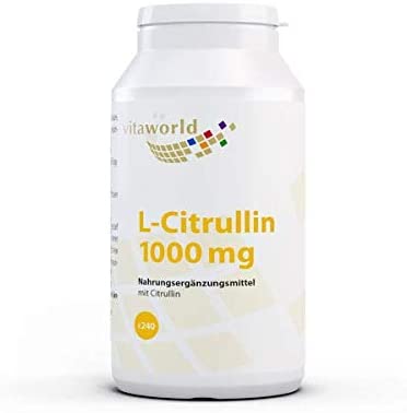 Vita World L-Citrulline 1000mg 240 Vegetarian Tablets Made in Germany