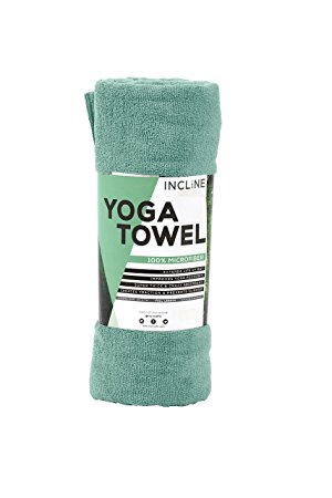 Incline Fit Microfiber Yoga Towel, 74-Inch by 24-Inch, Forest
