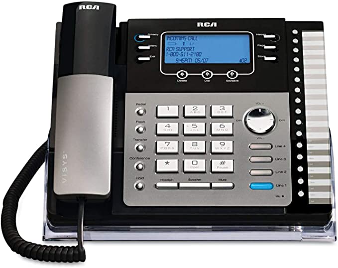 RCA ViSYS 25425RE1 Four-Line Expandable Speakerphone with Integrated Digital Answering System and Auto-Attendant