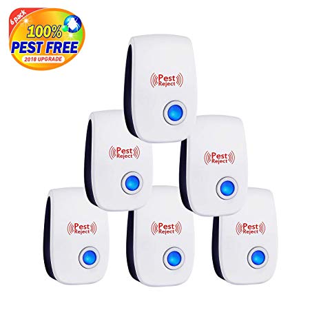 doooo Ultrasonic Pest Repeller Electronic Best Pest Repellent in 2019 Indoor Pest Control Ultrasonic Repellent Pest Reject for Ants, Mice, Mosquito, Bug, Spider, Roach, Fly