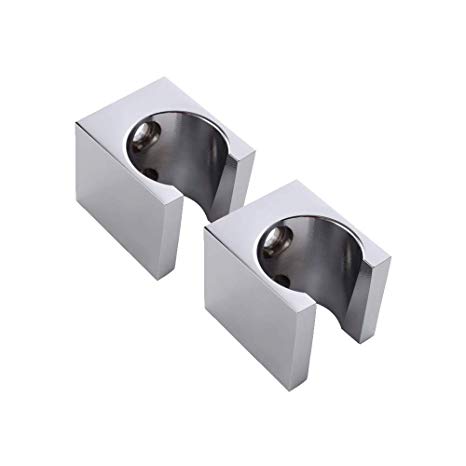 KES All Brass Handheld Shower Head Holder Bracket Wall Mount for Bathroom Hand Sprayer Wand or Toilet Hand Held Bidet Spray 2 Pcs Pack Chrome, C107-P2