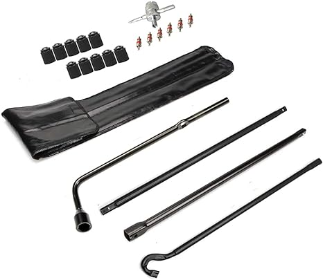 Compatible with Spare Tire Tool Kit with Tire Jack Handle and Wheel Lug Wrench 2007-2021 Toyota Tundra 2008-2021 Toyota Sequoia