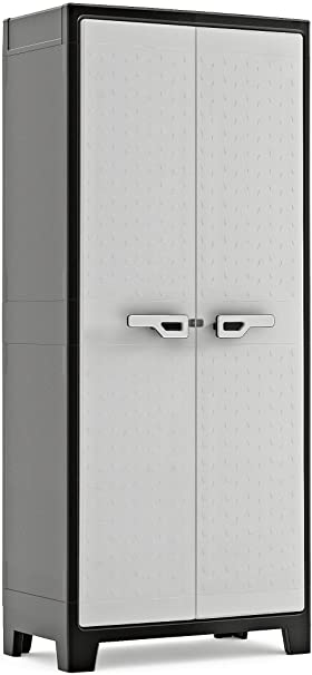 KIS Armadio a esterno impermeabile grigio/nero Titan High Cabinet