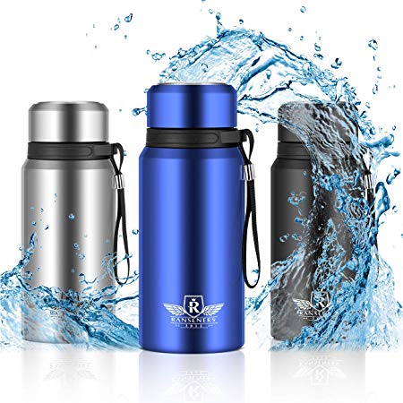 RANSENERS Vacuum Insulated Bottle with Bottle Sleeve, 700ml, Creative Thermo Flask Made of Premium Stainless Steel for Hold Cold/Hot, Double Wall, Leak Proof