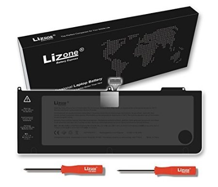 Lizone New Laptop Battery for Apple A1382 A1286 Only for Core i7 Early 2011 Late 2011 Mid 2012 Unibody Macbook Pro 15 661-5844 MC721LLA 18 Months Warranty  Li-Polymer 1095V6000mAh 655Wh
