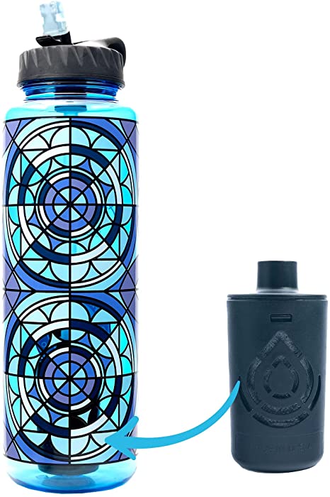 Epic Nalgene OG | Water Bottle with Filter | USA Made Bottle and Filter | Dishwasher Safe | Filtered Water Bottle | Travel Water Bottle | BPA Free Water Bottle | Removes 99.99% Tap Water Impurities (48 Ounce, Jason Graves Special Edition)