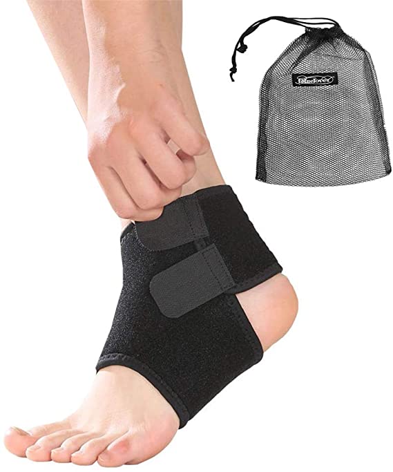 Qchomee Girls Boys Ankle Support Brace Compression Ankle Strap Immobilization Foot Wrap for Sprain Arthritis Pain Relief, Tendon Injury Recovery Re-Injury Protection