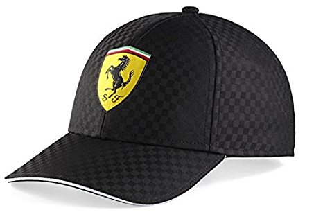 Ferrari Black Racing Check Hat