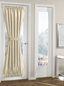 Elegance Blackout French Door Curtains - Door Panel 54W by 72L Inches-Beige