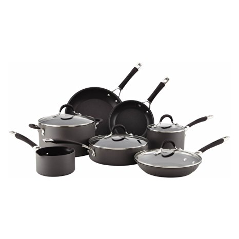 Circulon Momentum Hard-Anodized Nonstick 11-Piece Cookware Set - Gray