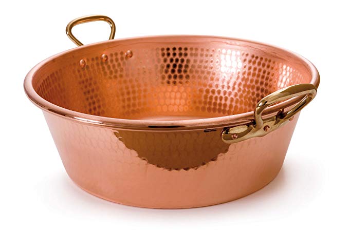 Mauviel Made In France M'Passion 2193.36 11-Quart Copper Jam Pan with Bronze Handles