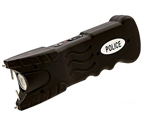 POLICE SECURITY 916 - 999,000,000 Heavy Duty Stun Gun - Rechargeable with Safety Disable Pin and LED Flashlight, Black