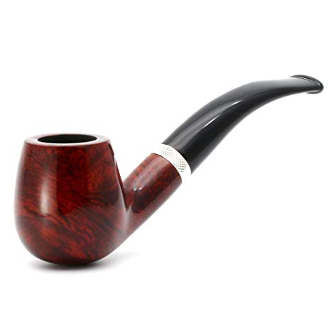 Mr. Brog Full Bent Tobacco Pipe - Model No: 82 Consul Pecan - Mediterranean Briar Wood - Hand Made