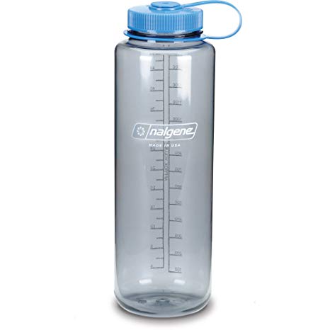 Nalgene 48-Ounce Silo Tritan Wide Mouth Water Bottle, Gray Blue