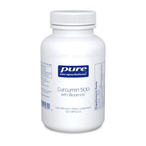 Pure Encapsulations - Curcumin 500 with Bioperine - Hypoallergenic Curcumin C3 Complex with Bioperine - 120 Vegetable Capsules
