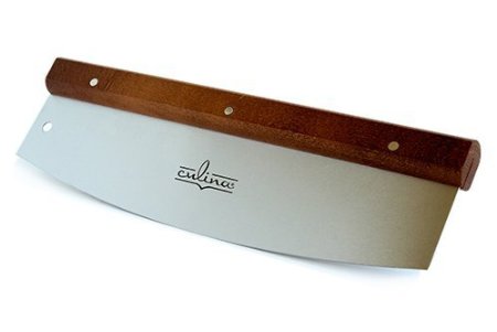 Culina Pizza Cutter 14 Long Wooden Handle Walnut