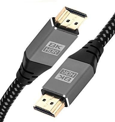 IBRA 2.1 HDMI Cable 8K Ultra High-Speed 48Gbps Lead | Supports 8K@60HZ, 4K@120HZ, 4320p, Compatible with Fire TV, 3D Support, Ethernet Function, 8K UHD, 3D-Xbox Playstation PS3 PS4 PC etc- 5ft