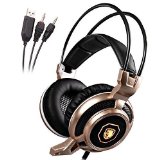 Sades Arcmage 35mm Pc Gaming Headset Surround Sound Headband Headphones Over Ear Wired Stereo Headsets Noise Cancelling with High Sensitivity Microphone and Volume Control LED Lights for Pc Gamer Notebooklaptop