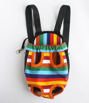 Cosmos  SmallMediumLarge Size Colorful Strip pattern Pet Legs Out front Carrierbag  Cosmos Cable Tie