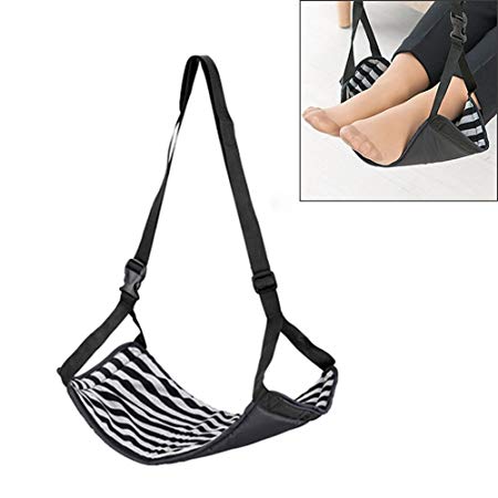 SEANUT Comfortable Foot Hammock Easy Carry and Setup Foot Rest stand for Airplane Travel, Office, Home