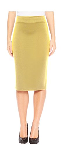 Red Hanger Women's Below the Knee Pencil Skirt for Office Wear - Made in USA
