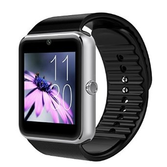 SKYNDI GT08 One Bluetooth Phone Smart Wrist Watch Phone with NFC and GSM Standalone Function - iPhone/Android Compatible - Black
