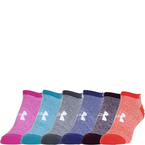 Under Armour Women's Essential No-Show Liner Socks (6 Pack)