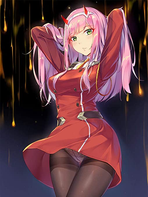 spduak Darling in The FRANXX Zero Two Anime Poster Wall Decor Art Print 12''×16''