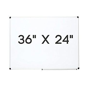 Magnetic Dry Erase Board with Magnetic Eraser & Tray - 36 X 24 Inches - Fun Whiteboard for Kids, Students & Adults
