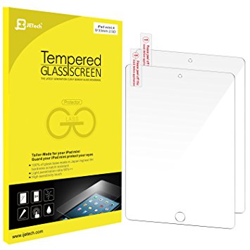 iPad Mini 4 Screen Protector, JETech 2-Pack Premium Tempered Glass Screen Protector Film for Apple iPad Mini 4 - 0900A