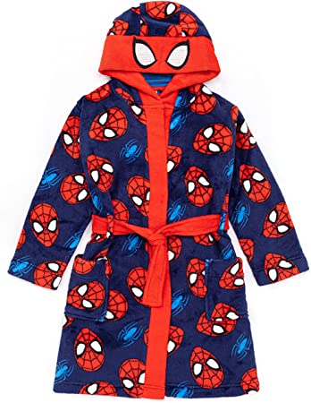 Marvel Spider-Man Dressing Gown Boys Kids Cosplay Pyjamas Robe