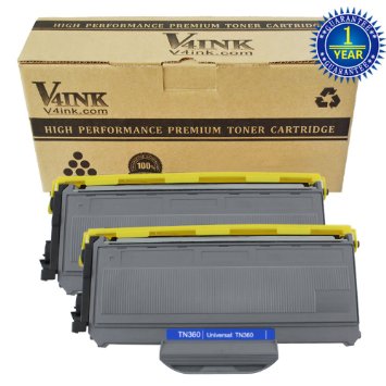 V4INK® 2pack New Compatible with  Brother TN360 TN330 Black Toner Cartridge for Brother HL-2140, HL-2170W, DCP-7030, DCP-7040,MFC-7340, MFC-7345N, MFC-7440N, MFC-7840W Printers
