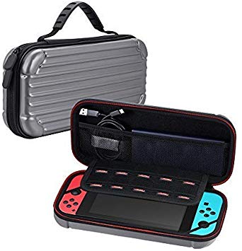 Carrying case for Nintendo Switch ，Protective Hard Portable Travel Carry Case Pouch for Nintendo Switch Console & Accessories,Grey