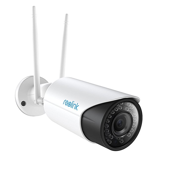 Wireless IP Camera, Reolink 4-Megapixel 1440P Wireless Security 2.4G/5.8G Dual Mode Wifi Outdoor Bullet, 4X Optical Zoom, Built-in 16GB Micro SD Card,2560x1440, Night Vision 80-110ft(RLC-411WS)