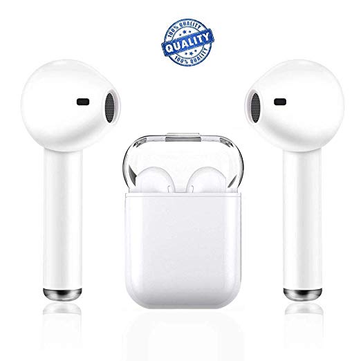 Bluetooth Headphones, Cordless Bluetooth Headphones In-ear Tiny Earbuds Portable Charging Dock for Huawei LG Nokia Samsung Galaxy Apple iPhone xs/x/8/7s/7/6s…