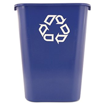 Rubbermaid Commercial Deskside Recycler, 10 Gallon, Blue (FG295773BLUE)