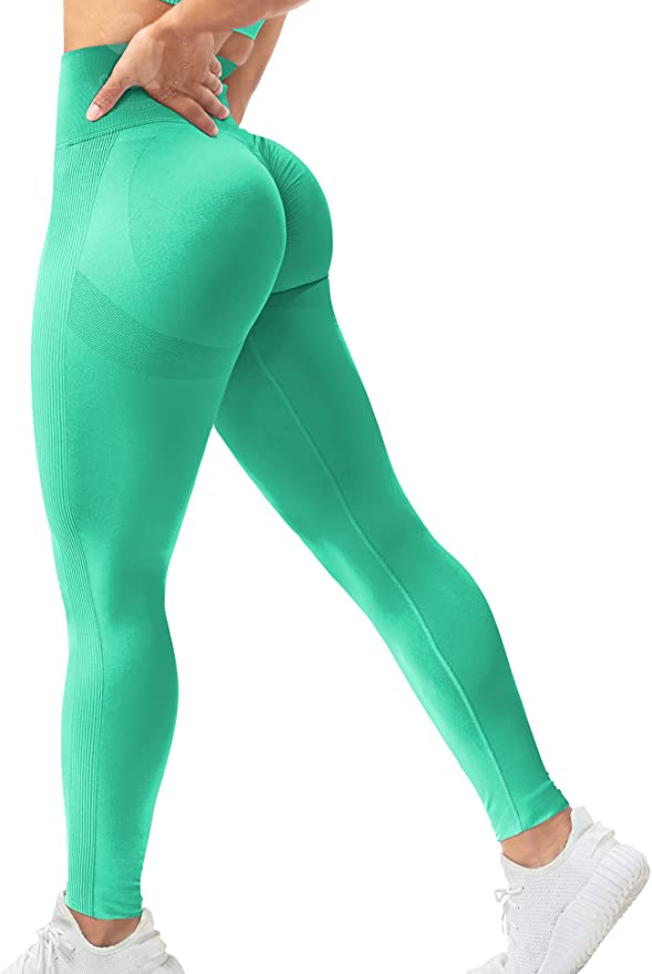 YEOREO Scrunch Butt Lift Leggings for Women Workout Yoga Pants Ruched Booty  High Waist Seamless Leggings Compression Tights, #1 Brown : :  Fashion