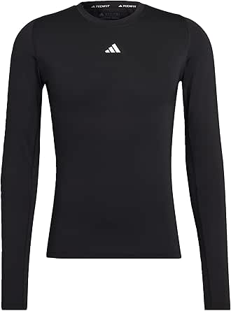 adidas Techfit Training Long-Sleeve Top Men's Long-Sleeved T-Shirt Black