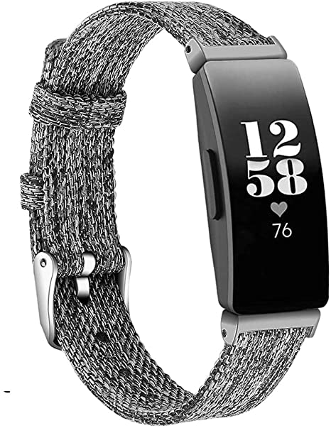 KIMILAR compatible with Fitbit Inspire/Inspire HR/Ace 2 / Inspire 2 Strap for Women Men, Replacement Soft Fabric Band Breathable Nylon Woven Strap for Inspire HR/Inspire 2 / Ace 2 / Inspire