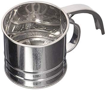 Hamilton Beach Stainless Steel 1 Cup Flour Sifter with Squeeze Handle-02597