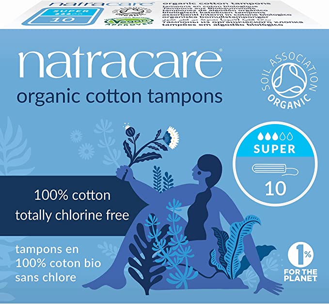 Natracare Organic Cotton Non Applicator Tampons Super 10 Per Pack
