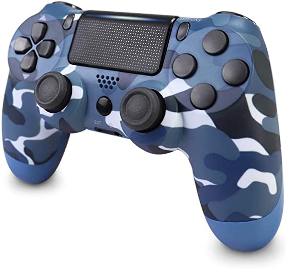 LUOOV Game Controller for PS4, Wireless Controller with Dual Vibration Shock and Audio Jack, Led Touch Panel, High-Sensitive PS4 Remote with Anti-Slip