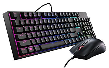 Cooler Master MasterKeys Lite L RGB Combo Gaming Bundle "SGB-3040-KKMF1-UK, UK Layout, RGB LED with Lighting Effects, "Mem-Chanical" Keyboard and Ambidextrous Mouse Bundle"