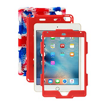iPad mini 4 Case ,Aceguarder New design iPad mini 4 case rainproof dirtproof shockproof cover case with stand Super protection for iPad mini 4 (England Flag - Red)