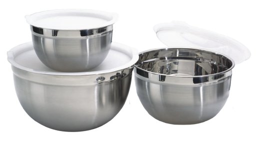 Dozenegg Stainless Steel Mixing Bowls with Lids, Set of 3