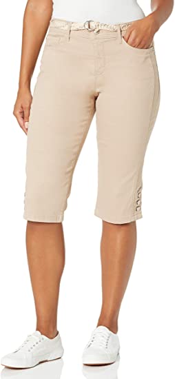 Gloria Vanderbilt Women's Plus Size Mila Belted Skimmer Short