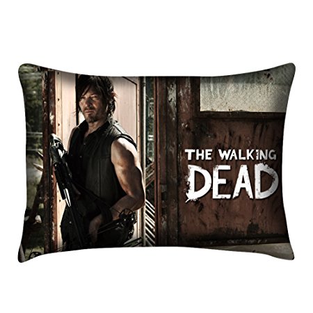 The Walking Dead Daryl Dixon Pillowcase Twin sides Pillowcase cover Size 20x30 Inch