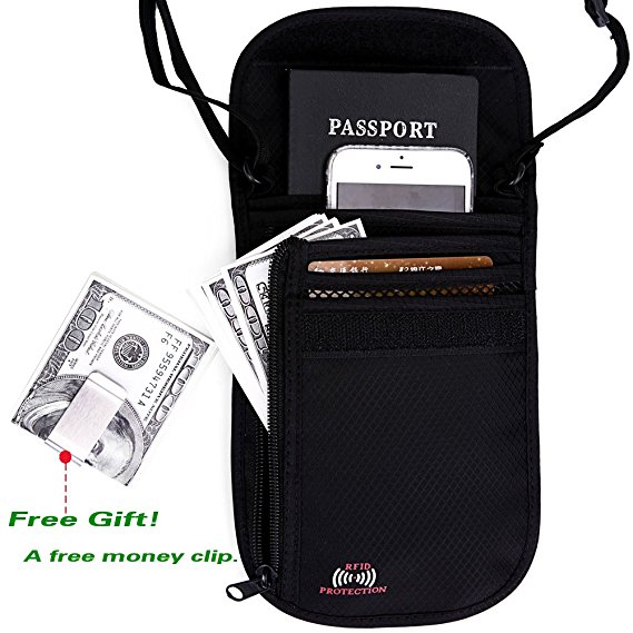 Passport Wallet - Passport Holder - Travel Wallet with RFID Blocking for Security
